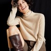 一线成型~无缝堆堆领山羊绒衫女软糯高领宽松套头针织打底衫毛衣 商品缩略图2
