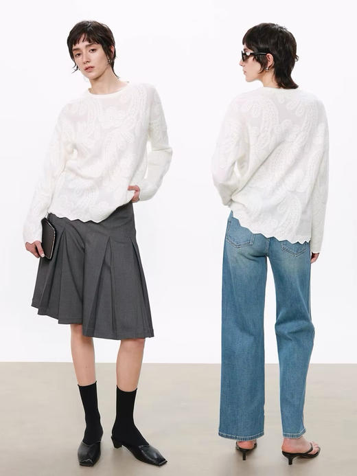 一路繁花重工提花毛衫进口织机独特浮雕提花 商品图1