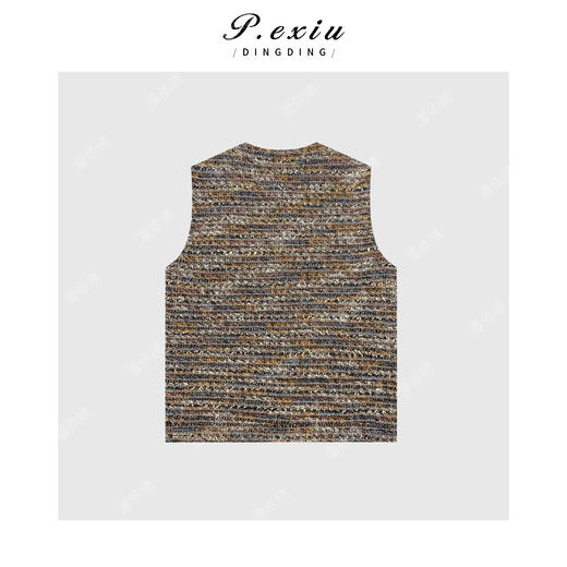 04-2潘依绣丁丁宠粉羊毛金属纱手工编织小香风减龄马甲 M9059 商品图1