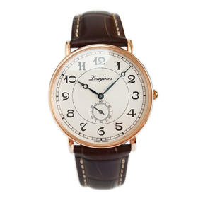 【95新】LONGINES 浪琴L4.785.8.73.2自动机械机芯38.5MM（男款）经典复刻系列18K玫瑰金160126NJS24