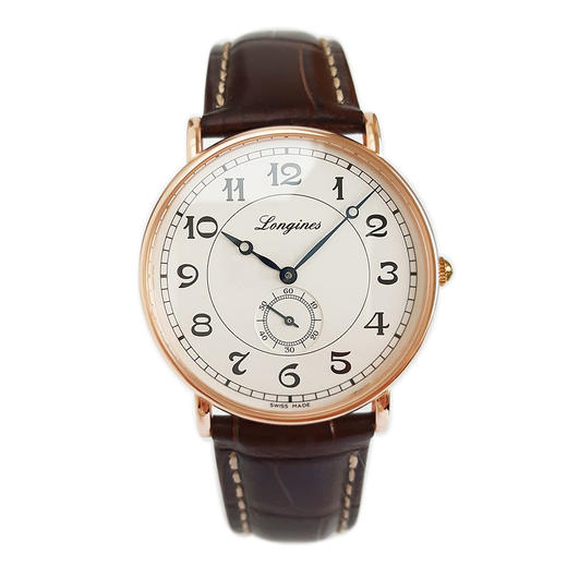 【95新】LONGINES 浪琴L4.785.8.73.2自动机械机芯38.5MM（男款）经典复刻系列18K玫瑰金160126NJS24 商品图0
