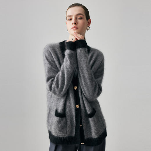 【咕咕同款】PALUOPO/PLV领女开衫ET2F8106R/约重325g帕罗 商品图1