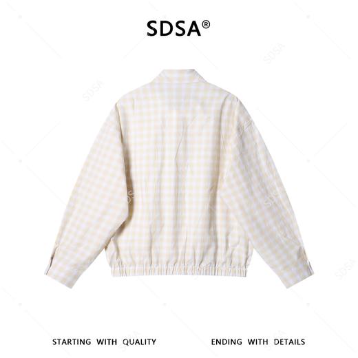 SDSA男士春夏新款痞帅男装韩版撞色格纹格子套头衬衫百搭宽松时尚 商品图4
