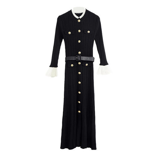 「自」全新升级【铂金会员468/天猫629/差价161】(54931)洛诗琳气质圆领百搭针织连衣裙2026春季新款修身显瘦长款连衣裙 商品图4