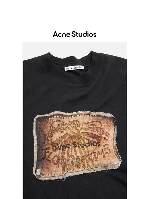 复古印花tee，胸口大徽标设计。港风宽松圆领情侣半袖t恤E013168 商品图6