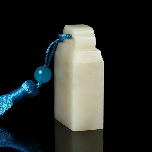 孤品17735老挝石藕粉冻博古扁章书画闲章引首章-2.9*1.5*4.5cm 商品图1