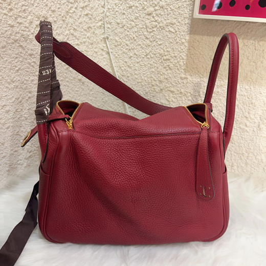 爱马仕 lindy 26 togo皮 石榴红 单肩包 商品图1