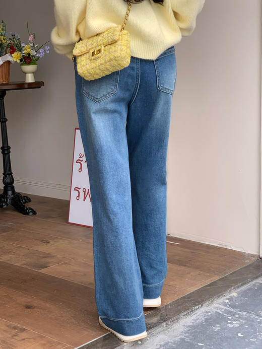 【百图lulu定制】【轻松牛仔裤】棉莱赛尔混纺 轻松 直筒牛仔裤 商品图3