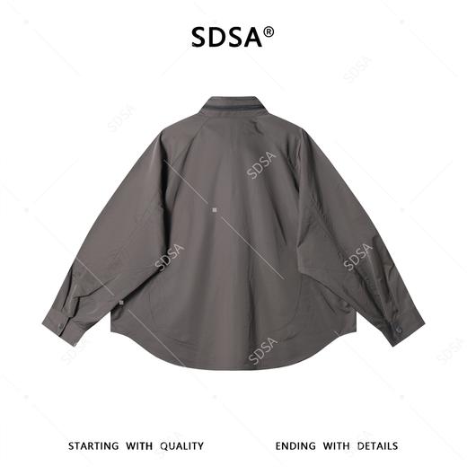 8256SDSA男装2026新款高贵轻奢韩版时尚纯色拉链立领衬衫外套百搭宽松 商品图4