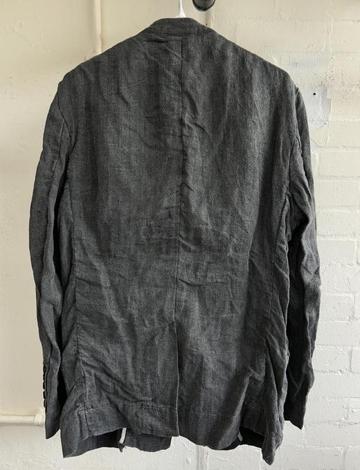 John Alexander Skelton 26SS 墨染亚麻双排扣夹克 商品图4