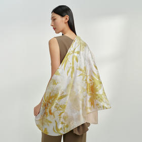 万事利双面印花超大方巾-西窗下