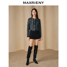 MAXRIENY轻奢气质高级感钻扣外套文艺复古感上衣女(货号:MC88JA818)
