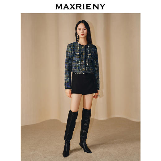 MAXRIENY轻奢气质高级感钻扣外套文艺复古感上衣女(货号:MC88JA818) 商品图0