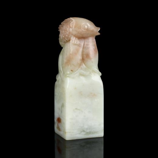 孤品17707老挝冻石年年有鱼方章姓名章书画印章藏书印-2.4*2.6*8.0cm 商品图2