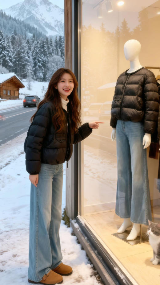 甜甜酱无领短款鹅绒服 商品图2