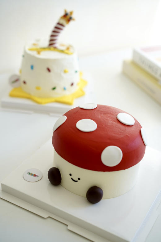 手绘奶油蛋糕 | 鲜果原味奶油 -  马里奥蘑菇 商品图1