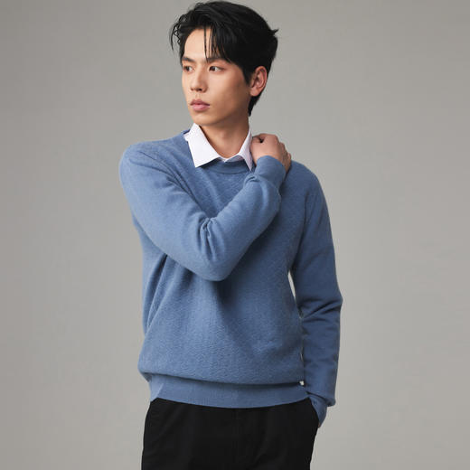 PALUOPO/PL 100%山羊绒圆领男衫ET23087R-A/约重260g帕罗 商品图5