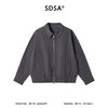 SDSA男士春夏新款痞帅男装老钱风商务纯色拉链翻领夹克外套百搭 商品缩略图0
