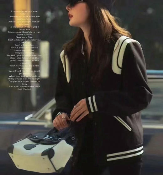 YS*原单Teddy撞色拼皮羊毛棒球服官网同步 商品图0