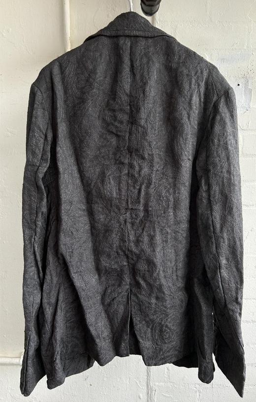 John Alexander Skelton 26SS 铅灰色亚麻提花夹克 商品图5