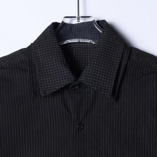 2672SDSA男士春夏新款痞帅男装韩版简约竖纹格子设计长袖衬衫百搭时尚 商品图2