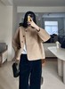 【来点不一样的】仅此一批！柜4200+！2026设计款偏襟牛角扣小立领短款毛呢大衣外套女款！ 商品缩略图1