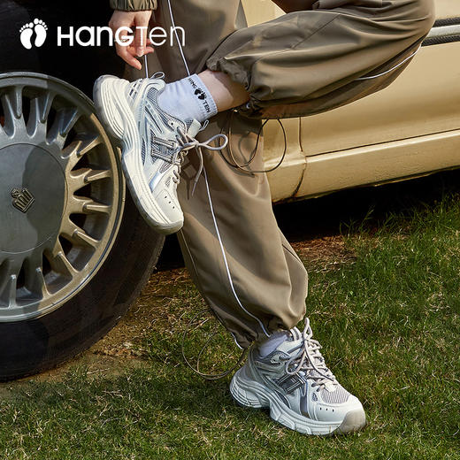 HANGTEN欢腾2026春季新款女士百搭时尚休闲厚底增高老爹鞋W5279902DD 商品图1