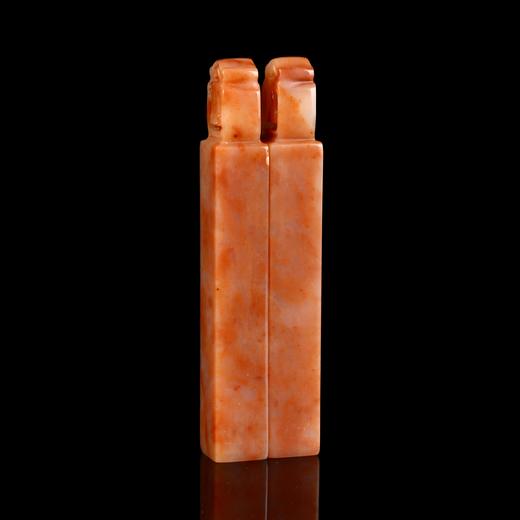 孤品17741老挝石博古钮章对章婚庆书画组合章结婚礼品一对-1.2*1.2*9.0cm 商品图3