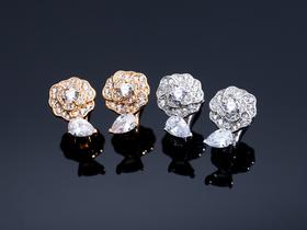 香奈儿 BOUTON DE CAMELIA山茶花耳环 满钻（XTY）