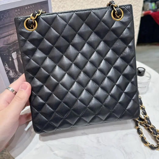 chanel 中古 黑金 羊皮 单肩包 商品图1
