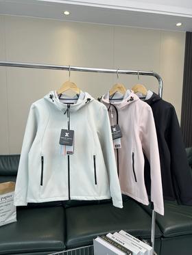 户外高端！防泼水面料！外贸女装秋季连帽防风休闲夹克冲锋衣外套