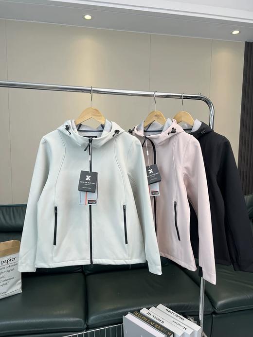 户外高端！防泼水面料！外贸女装秋季连帽防风休闲夹克冲锋衣外套 商品图0