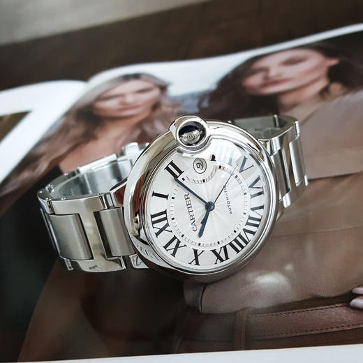 【95新】CARTIER 卡地亚W69012Z4自动机械机芯日期显示42MM（男款）蓝气球系列精钢170126NJ03 商品图4