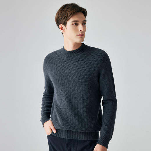 PALUOPO/PL 100%山羊绒 半高领男衫/ET2F8131R/约重300g帕罗 商品图5