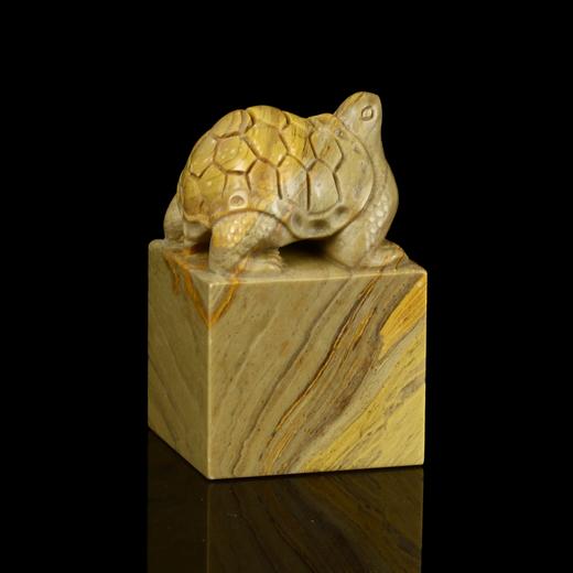 孤品17738木纹石龟钮姓名章落款章-3.0*3.0*4.8cm 商品图3