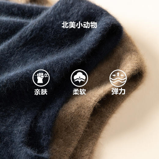 北美小动物系列~V领针织马甲女简约外穿口袋背心坎肩XDW260515 商品图1