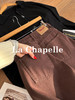 专柜实拍【磨毛阔腿裤】拉夏贝尔/La Chapelle全棉立体有型显瘦高腰卷边直筒阔腿百搭牛仔裤 商品缩略图8