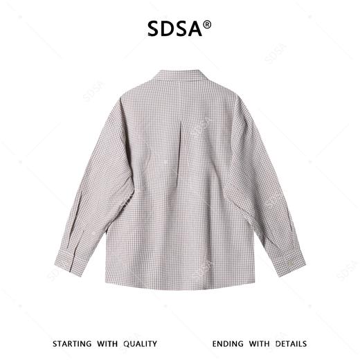 SDSA男装2026新款高贵轻奢潮牌时尚格子前短后长设计长袖衬衫百搭 商品图4
