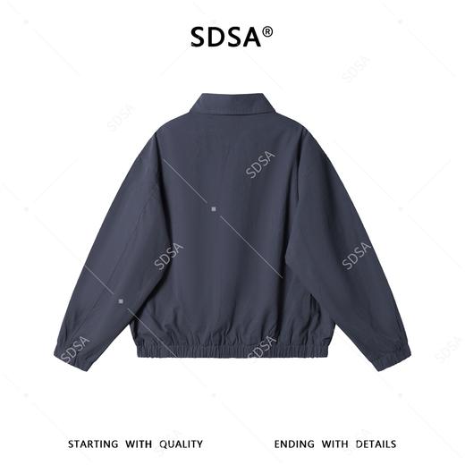 SDSA男士春夏新款痞帅男装老钱风商务百搭拉链翻领夹克外套宽松 商品图5