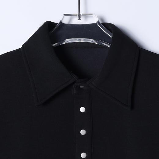 31086SDSA男士春夏新款痞帅男装时尚简约纯色按扣翻领卫衣百搭时尚上衣 商品图2