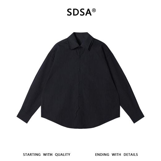 2672SDSA男士春夏新款痞帅男装韩版简约竖纹格子设计长袖衬衫百搭时尚 商品图1