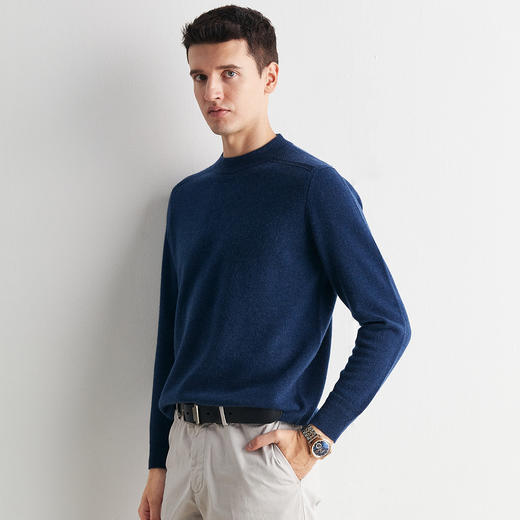 PALUOPO/PL 100%山羊绒 半高领男衫/ET20077R-B/约重366g帕罗 商品图2