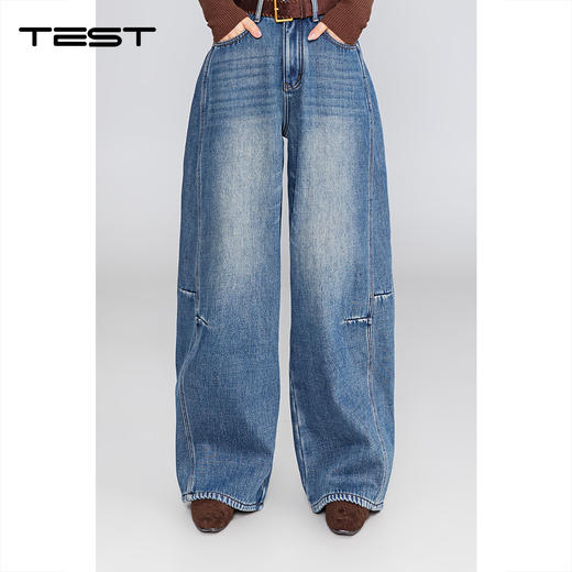 冬上新时尚宽松百搭显瘦牛仔裤3254104 商品图0