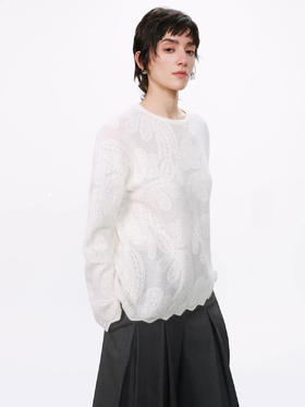 一路繁花重工提花毛衫进口织机独特浮雕提花