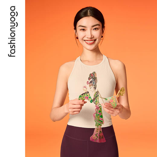 凡圣瑜伽水滴美背粘合杯背心F14224 商品图12