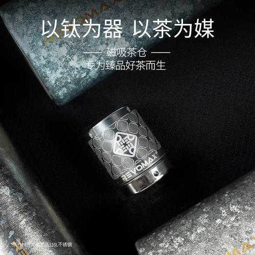 【航天级材质 内外纯钛 无螺纹技术 单手三指操作】锐虎REVOMAX 20oz(592ml)无螺纹钛杯&磁吸茶仓（三指按压，茶仓剥离，水杯倒立，茶仓回收） 商品图4
