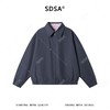 SDSA男士春夏新款痞帅男装老钱风商务百搭拉链翻领夹克外套宽松 商品缩略图1