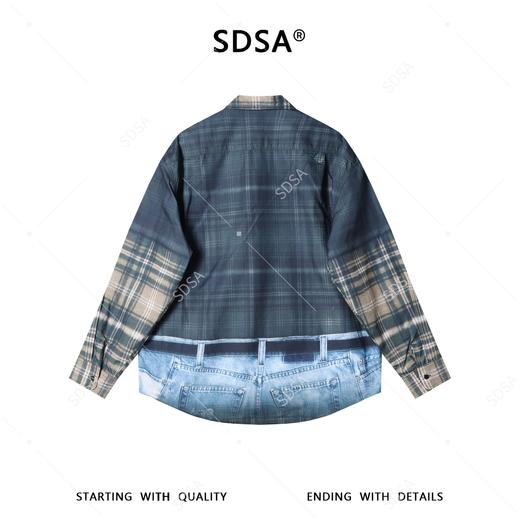 86006SDSA男装2026新款高贵轻奢美式复古撞色印花字母长袖衬衫百搭宽松 商品图5