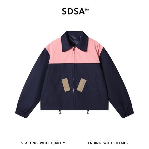 36003SDSA男装2026新款高贵轻奢时尚撞色拼接拉链翻领夹克外套百搭简约 商品图1