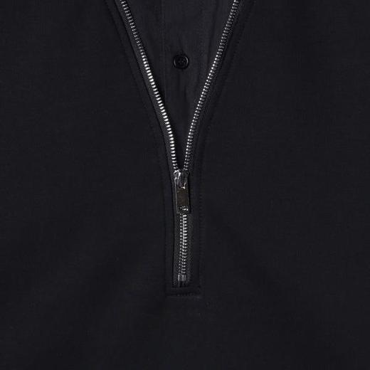 56002SDSA男装2026新款高贵轻奢韩版时尚拼接撞色假两件翻领卫衣百搭 商品图3